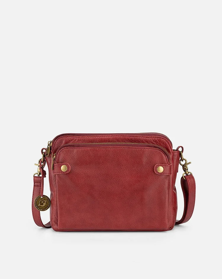 Elegant Leather Crossbody Shoulder Bag - Refinement & Space