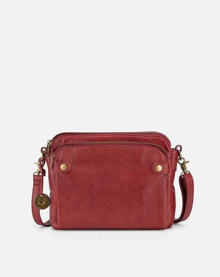 Elegant Leather Crossbody Shoulder Bag - Refinement & Space