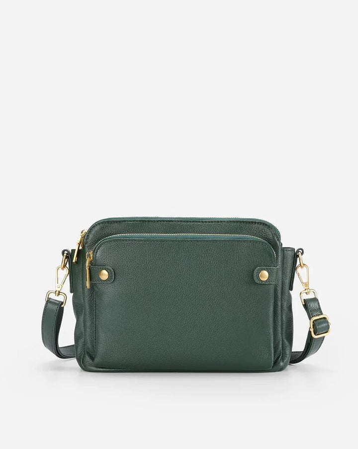 Elegant Leather Crossbody Shoulder Bag - Refinement & Space