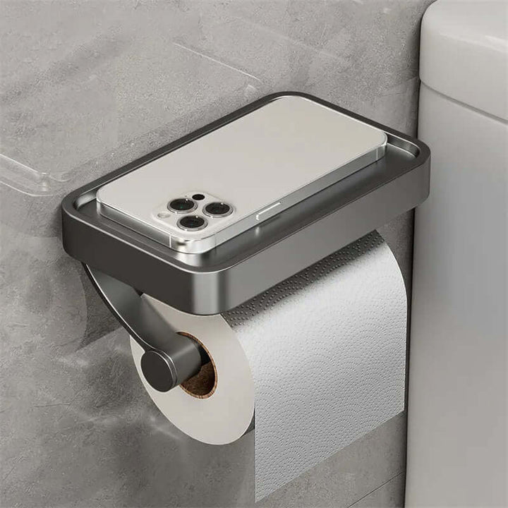 Stainless Steel Toilet Roll Holder | Toilet Roll Holder with Storage Space | Toilet Roll Holder | Rollix