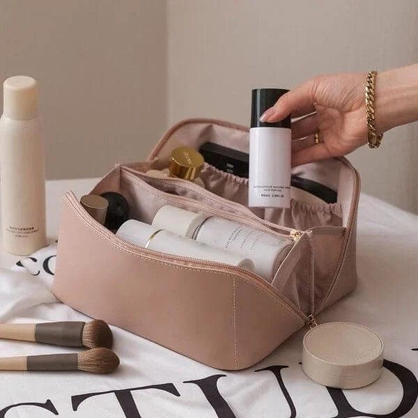 BellaPack Wide-Opening Makeup Bag | Waterproof & Adjustable Compartments | 26x11x15 cm | For Travel & Everyday Use
