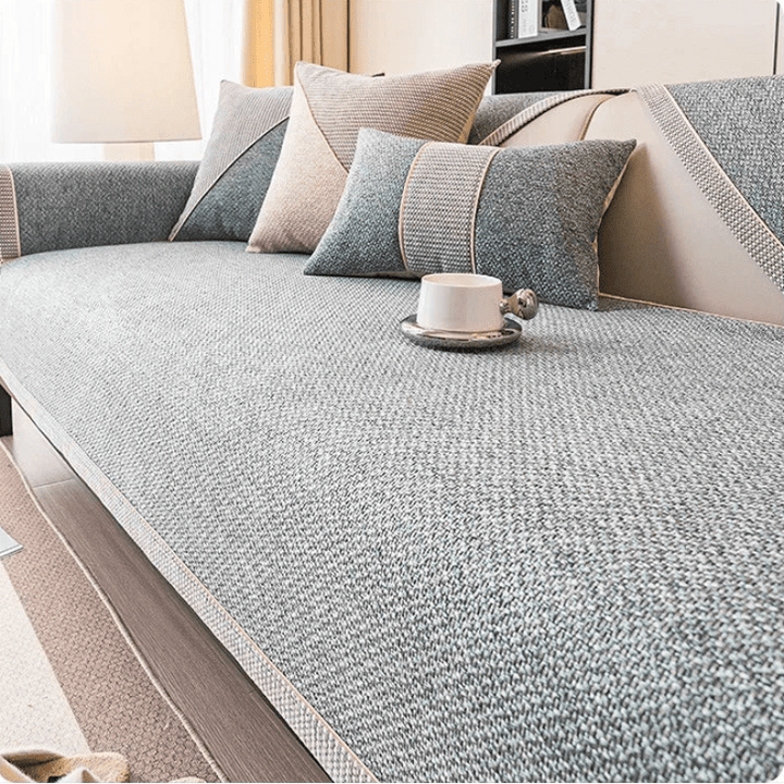 Universal sofa cover with non-slip back to protect the sofa