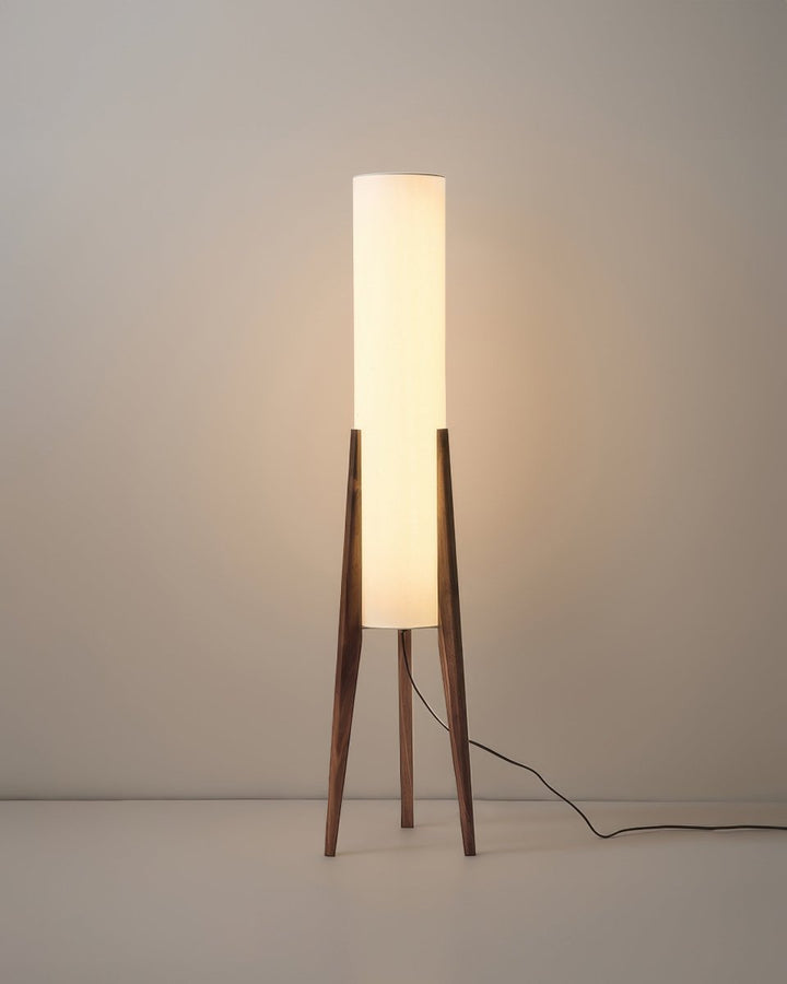 Walnut Wood Floor Lamp - Light Art for Any Interior