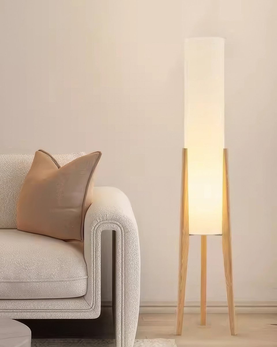 Walnut Wood Floor Lamp - Light Art for Any Interior