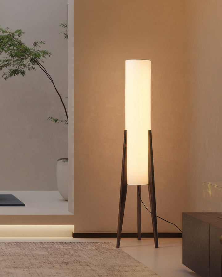 Walnut Wood Floor Lamp - Light Art for Any Interior