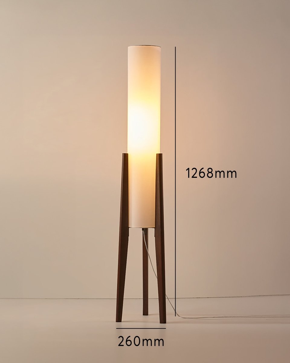 Walnut Wood Floor Lamp - Light Art for Any Interior
