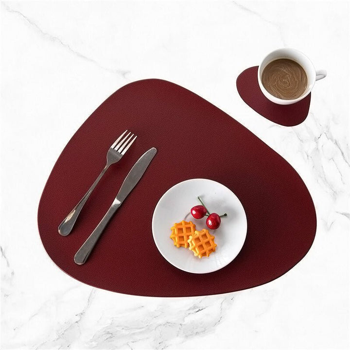 Water-Resistant Leather Placemat Set - Tablevo