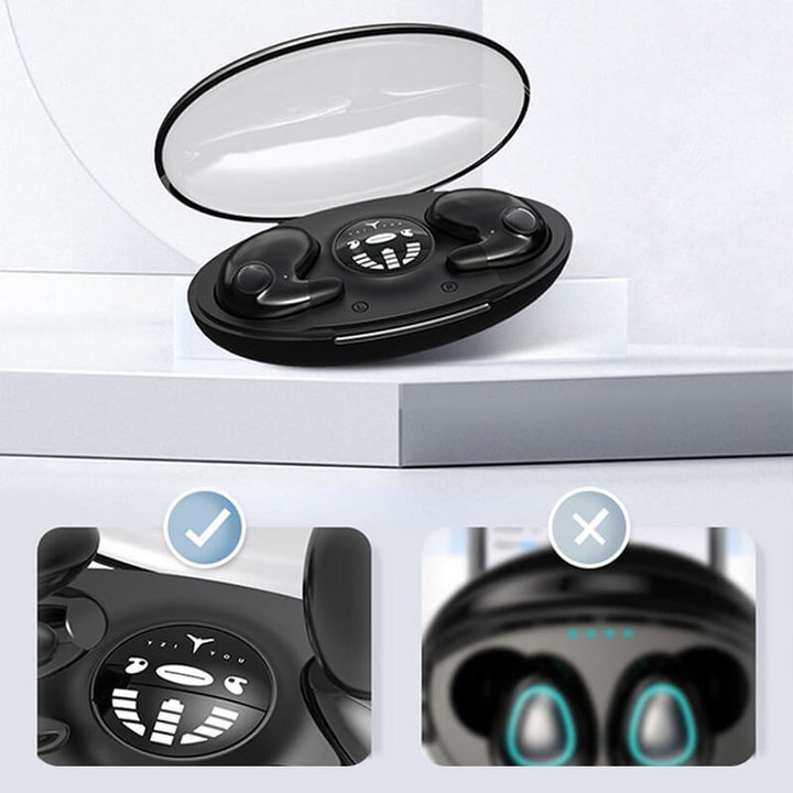SomnioBuds Schlafkopfhörer | Ultra Dünn & Ergonomisch | Noise Cancelling | Wasserdicht IPX5 & 24h Akku