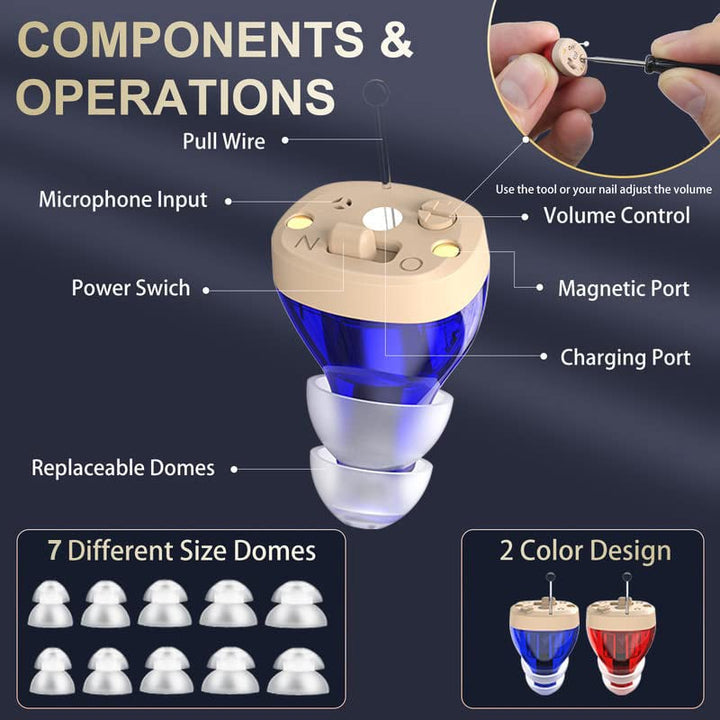 Rechargeable Wireless Hearing Aids