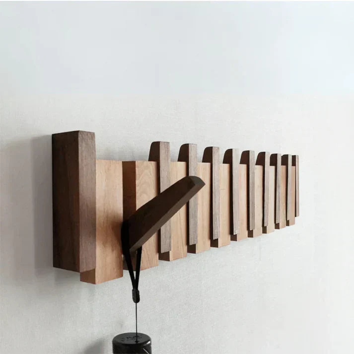Wooden Piano Coat Rack – Elegant Wall Organizer for the Hallway