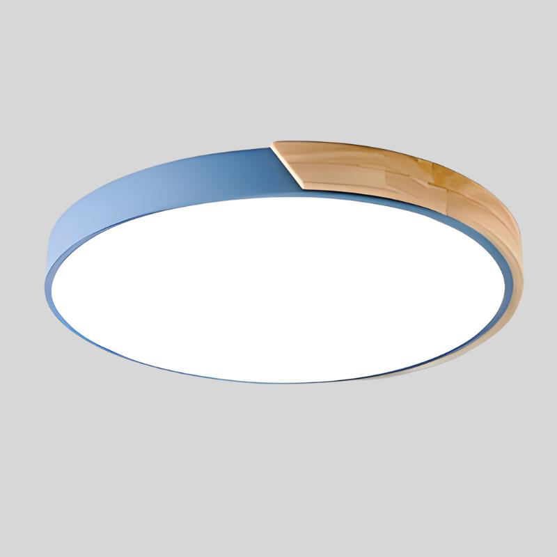 Nordic Macaron Round Wooden Ceiling Lamp